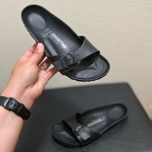 •BIRKENSTOCK• Madrid EVA one Strap Sandal Black